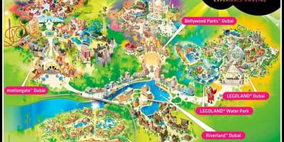 ਦੁਬਈ ਪਾਰਕ ਅਤੇ resorts ਦੀ ਸਥਿਤੀ ਨਕਸ਼ਾ