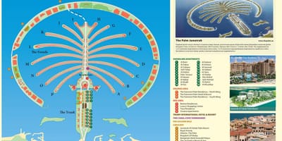 ਨਕਸ਼ਾ ਦੇ Palm Jumeirah ਦੁਬਈ